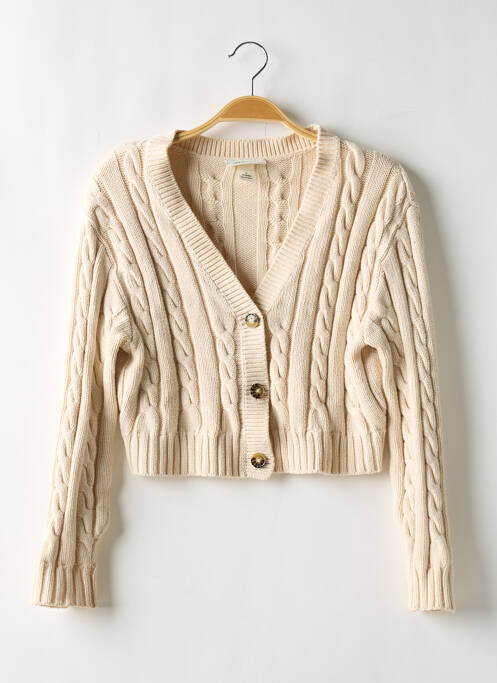 Gilet manches longues beige MONKI pour femme