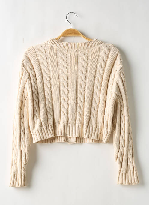 Gilet manches longues beige MONKI pour femme