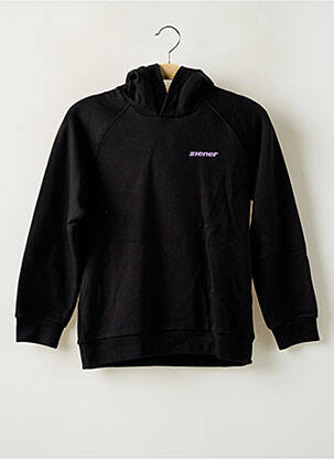 Sweat-shirt à capuche col v manches longues noir ZIENER fille