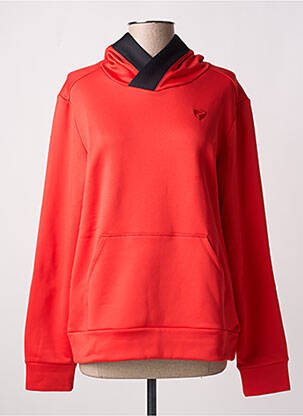 Sweat-shirt à capuche stretch manches longues rouge ZIENER femme