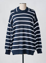Pull stretch manches longues bleu SHEEGO femme