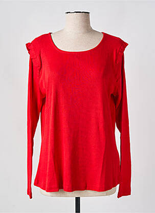 T-shirt manches longues manches longues rouge SHEEGO femme