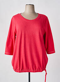 T-shirt stretch manches 3/4 rouge SHEEGO femme