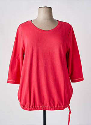 T-shirt stretch manches 3/4 rouge SHEEGO femme