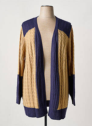 Gilet manches longues resserrée sur le bas beige SHEEGO femme