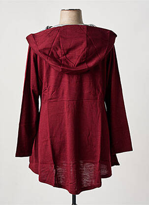 Gilet manches longues col v rouge SHEEGO femme