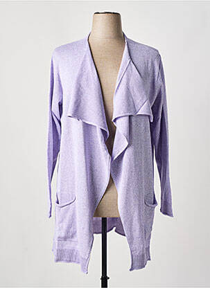 Gilet manches longues resserrée sur le bas violet SHEEGO femme