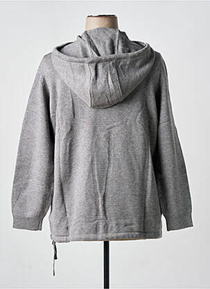 Pull tissage chiné manches longues gris SHEEGO femme
