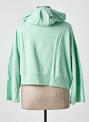 Sweat-shirt à capuche stretch manches longues vert SHEEGO femme
