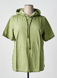 T-shirt coupe droite manches courtes vert SHEEGO femme