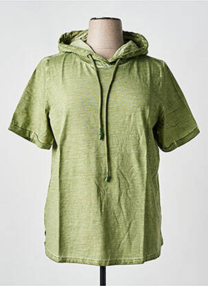 T-shirt coupe droite manches courtes vert SHEEGO femme