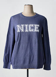 Pull stretch manches longues bleu SHEEGO femme