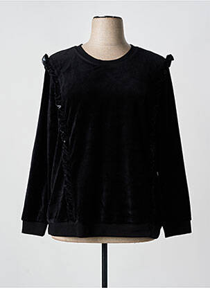 Sweat-shirt stretch manches longues noir SHEEGO femme