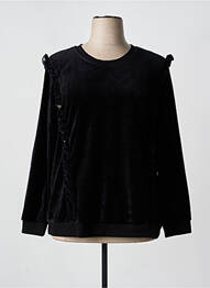 Sweat-shirt stretch manches longues noir SHEEGO femme