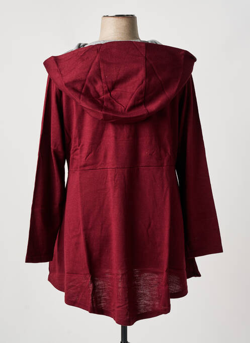 Gilet manches longues rouge SHEEGO femme