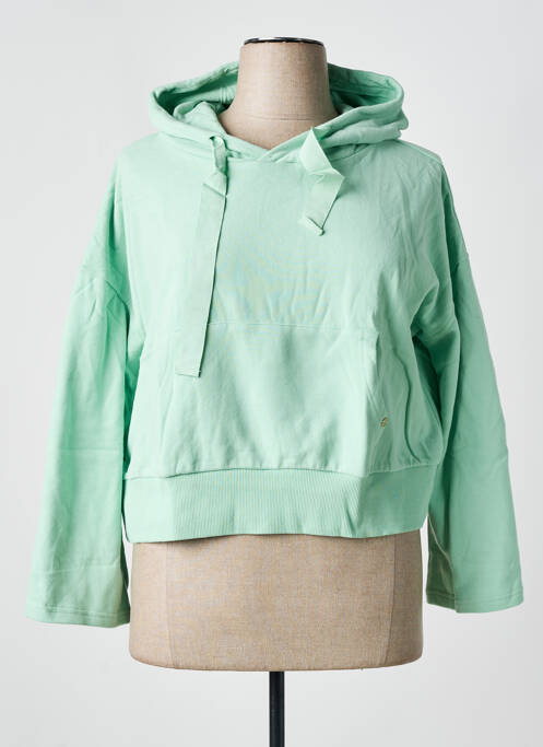 Sweat-shirt à capuche vert SHEEGO femme