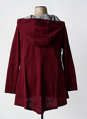 Gilet manches longues fermeture boutonnée sur le devant rouge SHEEGO femme