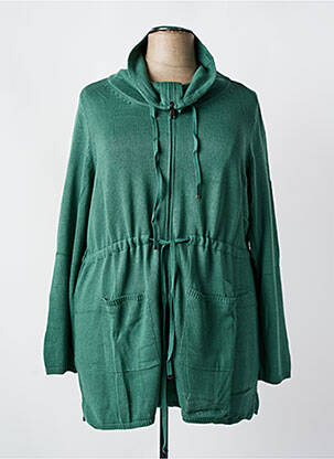 Gilet manches longues coupe cintrée vert SHEEGO femme