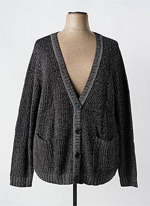 Gilet manches longues fermeture boutonnée sur le devant gris SHEEGO femme