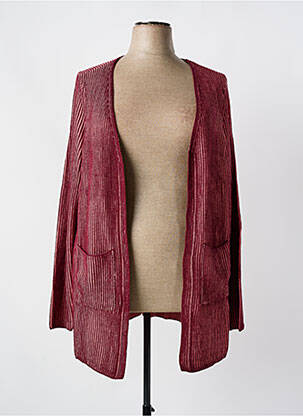 Gilet manches longues rouge SHEEGO femme