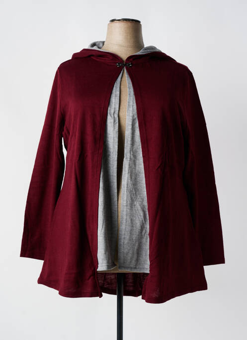 Gilet manches longues rouge SHEEGO femme