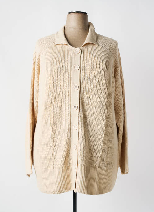 Gilet manches longues beige SHEEGO femme