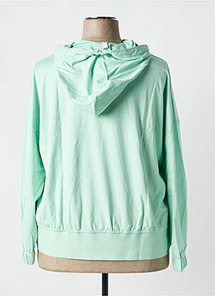Sweat-shirt à capuche stretch manches longues vert SHEEGO femme