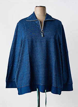 Sweat-shirt manches longues manches longues bleu SHEEGO femme