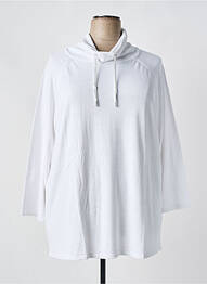 Pull manches longues manches longues blanc SHEEGO femme