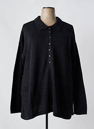 Pull resserrée sur le bas manches longues noir SHEEGO femme