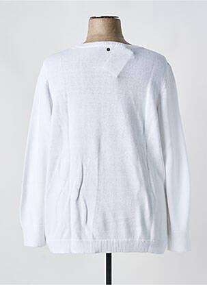 Pull resserrée sur le bas manches longues blanc SHEEGO femme
