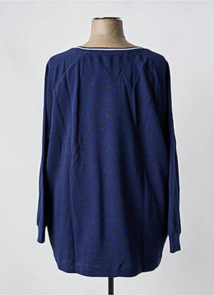 Sweat-shirt tissage jersey manches longues bleu SHEEGO femme