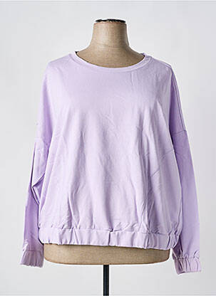 Sweat-shirt tissage jersey manches longues violet SHEEGO femme