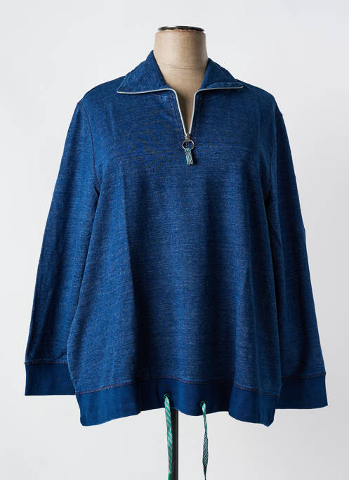 Sweat-shirt manches longues manches longues bleu SHEEGO femme