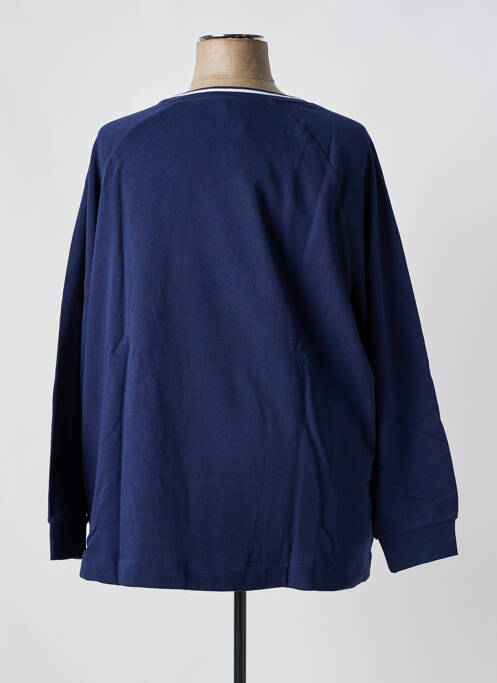 Sweat-shirt tissage jersey manches longues bleu SHEEGO femme