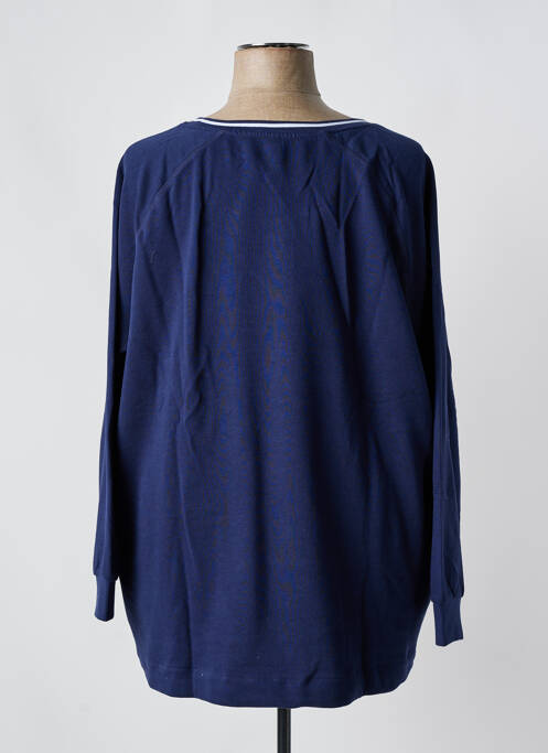 Sweat-shirt tissage jersey manches longues bleu SHEEGO femme