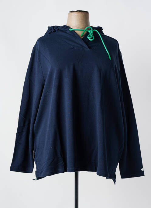 Sweat-shirt à capuche bleu SHEEGO pour femme