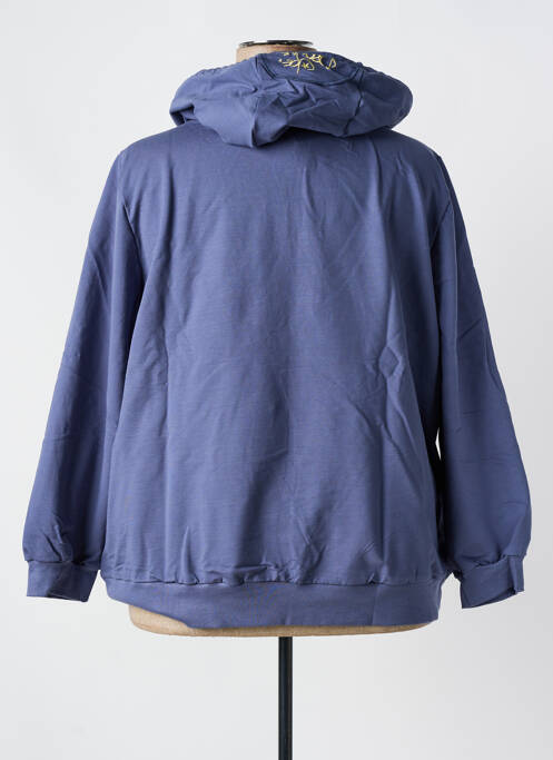 Sweat-shirt à capuche bleu SHEEGO pour femme