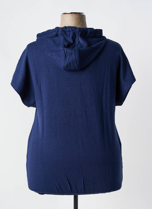 Sweat-shirt à capuche bleu SHEEGO pour femme