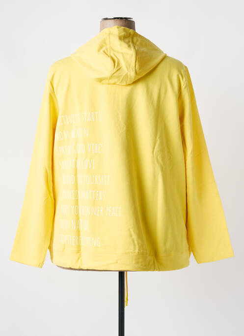 Sweat-shirt à capuche jaune SHEEGO femme