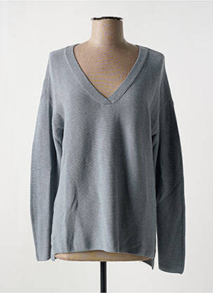 Pull tissage chiné manches longues gris YAYA femme