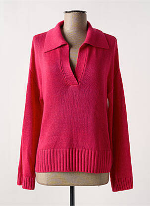 Pull stretch manches longues rose GRACE & MILA femme