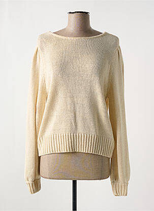 Pull stretch manches longues beige GRACE & MILA femme