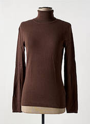 Pull col roulé marron ICHI pour femme seconde vue