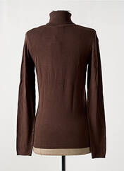 Pull col roulé marron ICHI pour femme seconde vue