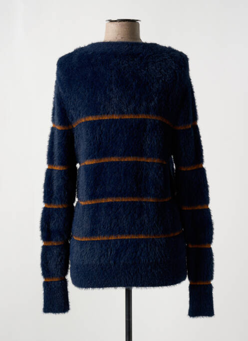 Pull stretch manches longues bleu ICHI femme