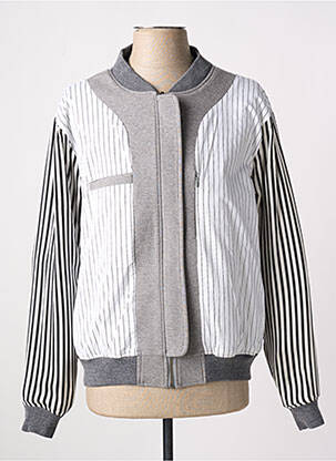 Blouson finition intérieure doublure imprimée gris LAURENCE AIRLINE homme