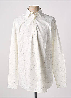Chemise manches longues imprimé fantaisie beige LAURENCE AIRLINE homme