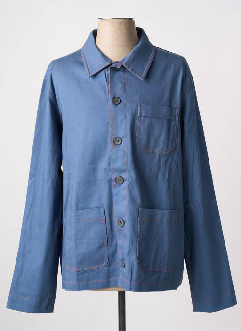 Veste casual fermeture boutonnée sur le devant bleu LAURENCE AIRLINE homme