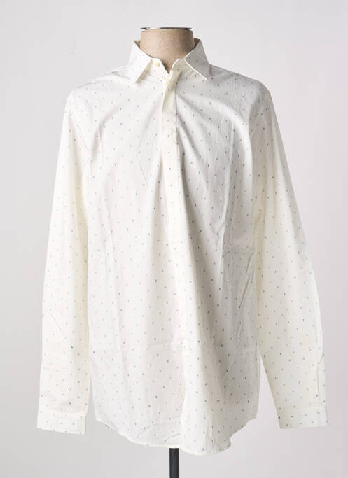Chemise manches longues imprimé fantaisie beige LAURENCE AIRLINE homme